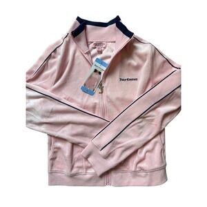 Juicy Couture Pink Velour Track Jacket Juicy Anyone Pickleball Large NWT